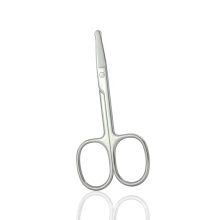 Fantastic Quality Sharp Tip Mirror Beauty Scissors Silver Color Beard Eyebrow Nose-hair Trimming Tools